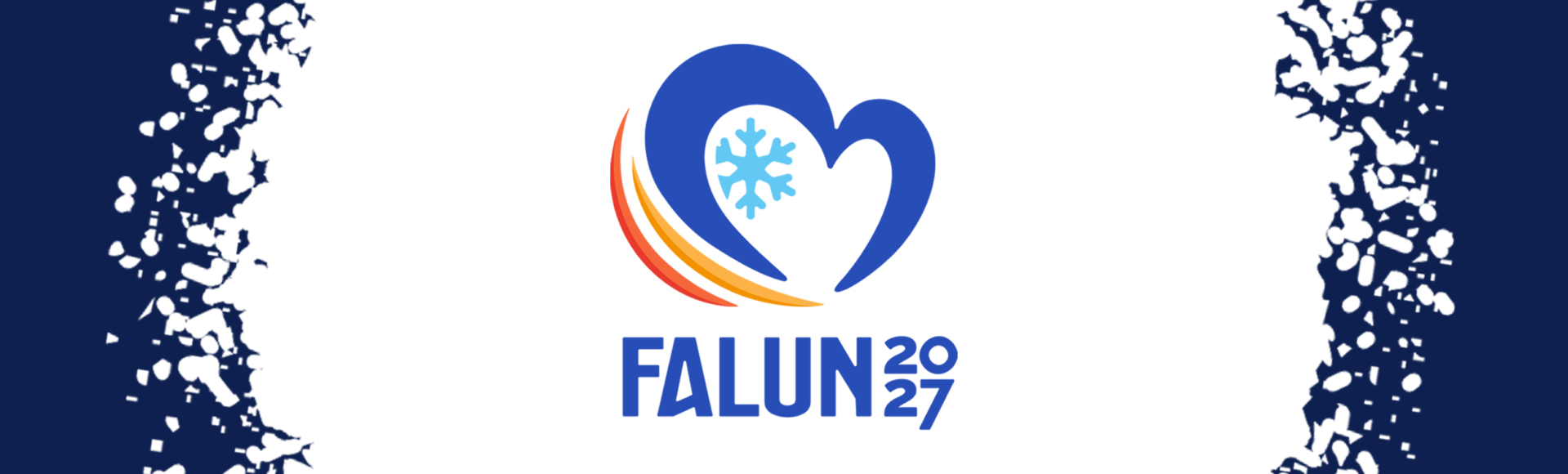 Logotyp och dekorelement för Skid-VM 2027 designat av Panang Kommunikation